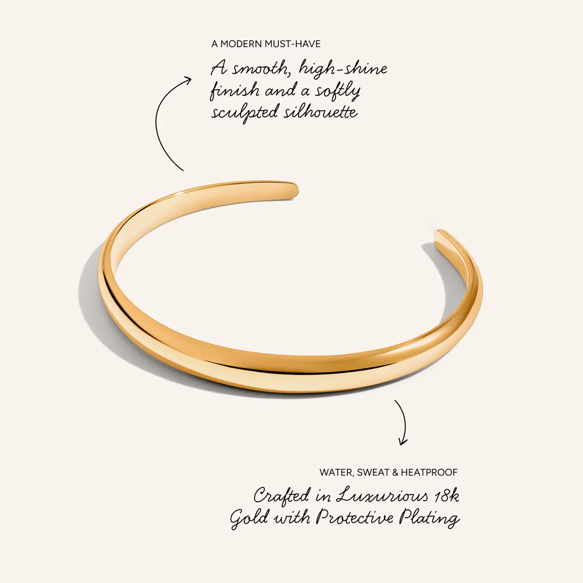 Domed Bangle (Gold) sold by Abbott Lyon product image thumbnail 4