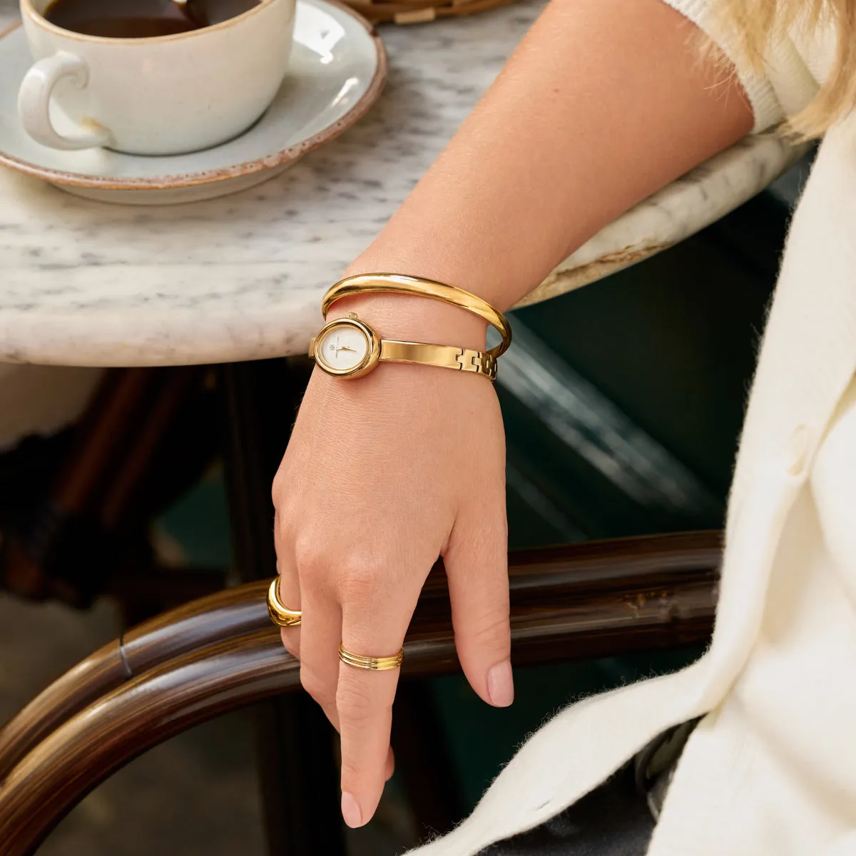 Domed Bangle (Gold) sold by Abbott Lyon product image thumbnail 5