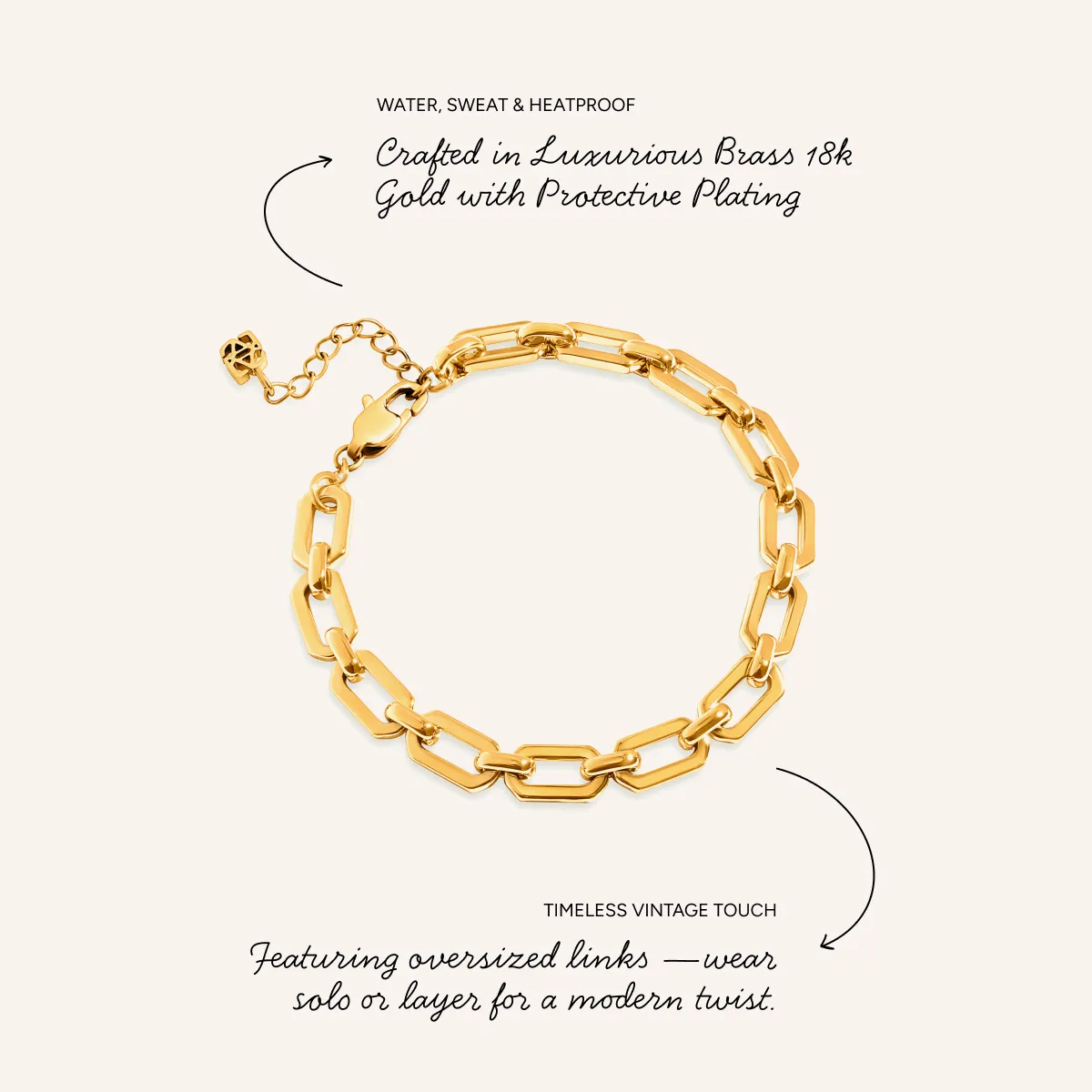 Statement Link Bracelet (Gold) sold by Abbott Lyon product image thumbnail 4