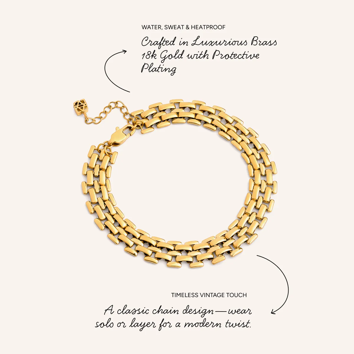 Heritage Chain Bracelet (Gold) sold by Abbott Lyon product image thumbnail 4