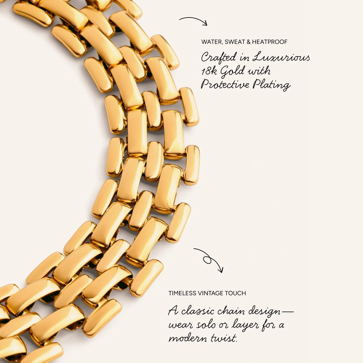 Heritage Chain Necklace (Gold) sold by Abbott Lyon product image thumbnail 4