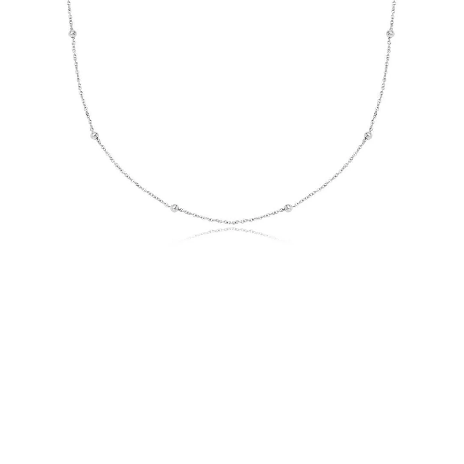 Layering Sphere Chain Necklace (Silver) sold by Abbott Lyon product image thumbnail 2