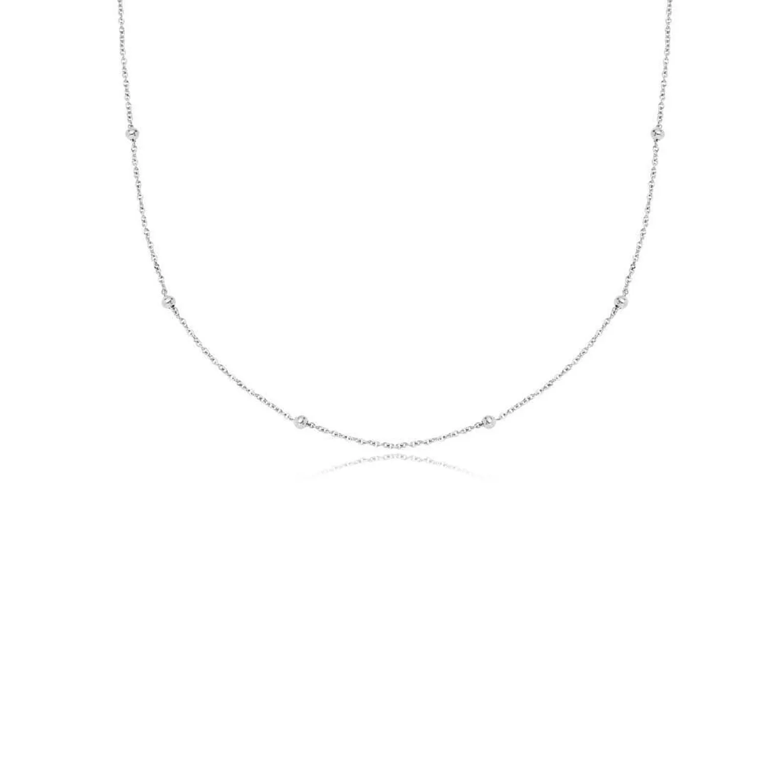 Layering Sphere Chain Necklace (Silver) sold by Abbott Lyon product image thumbnail 3