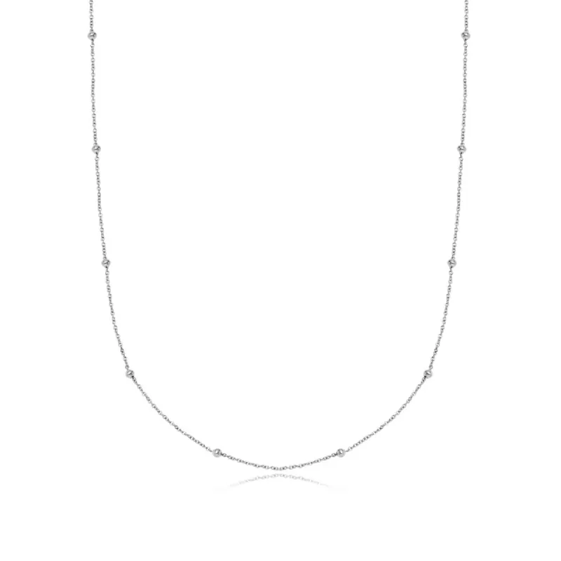 Layering Sphere Chain Necklace (Silver) sold by Abbott Lyon