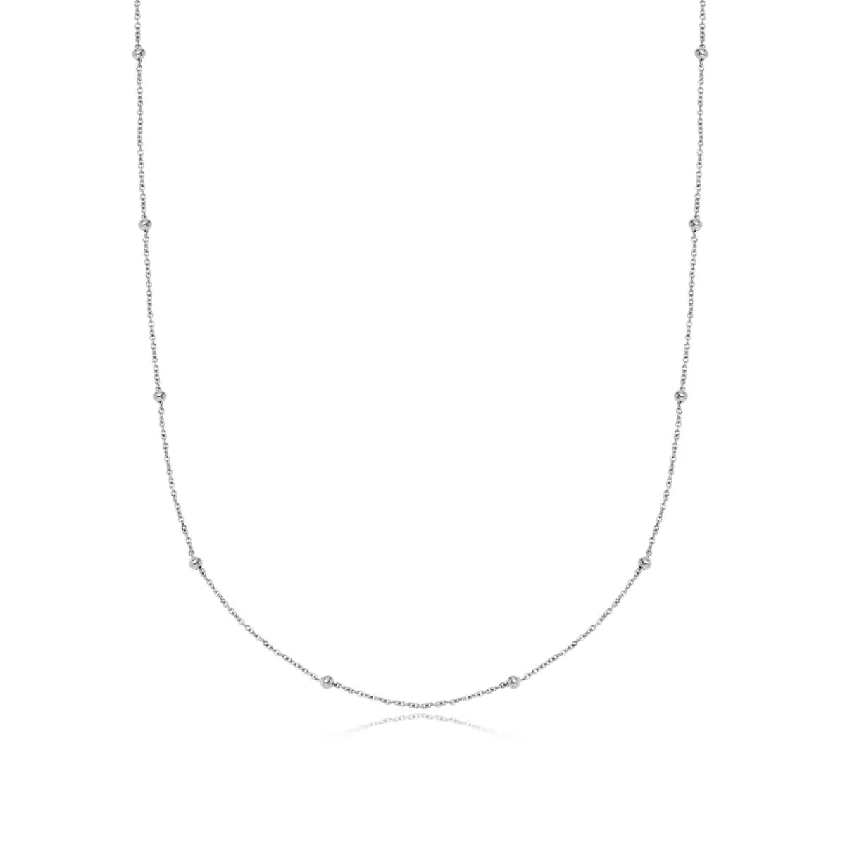 Layering Sphere Chain Necklace (Silver) sold by Abbott Lyon