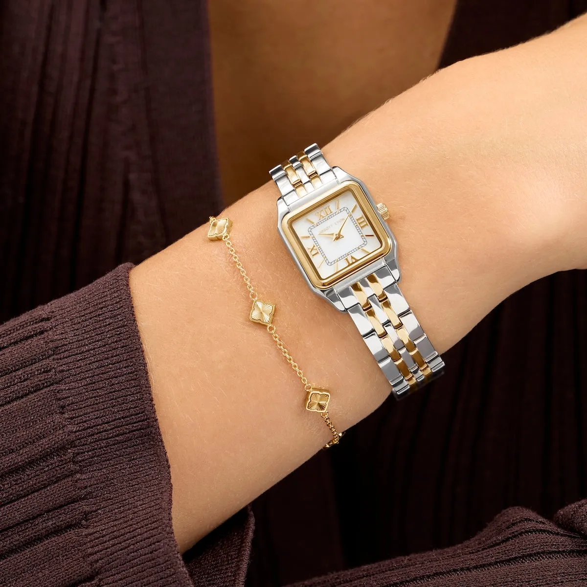 Essence Watch & Fluted Clover Bracelet Set (Gold/Silver) sold by Abbott Lyon product image thumbnail 2