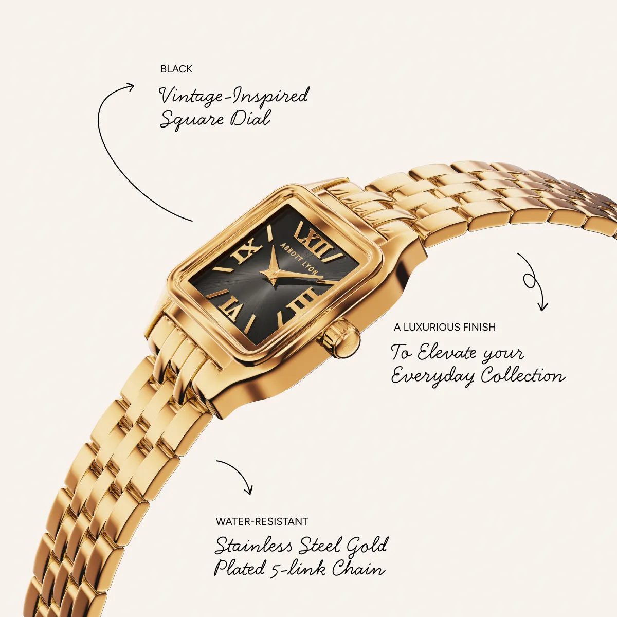 Essence 19mm Black Watch (Gold) sold by Abbott Lyon product image thumbnail 4