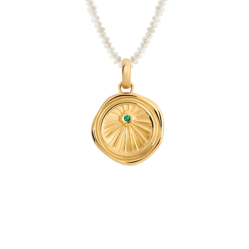 Layering Mini Pearl Beaded Chain Necklace (Gold) sold by Abbott Lyon