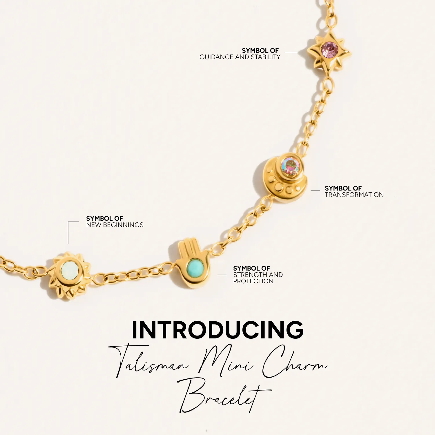 Talisman Mini Charm Bracelet (Gold) sold by Abbott Lyon product image thumbnail 4
