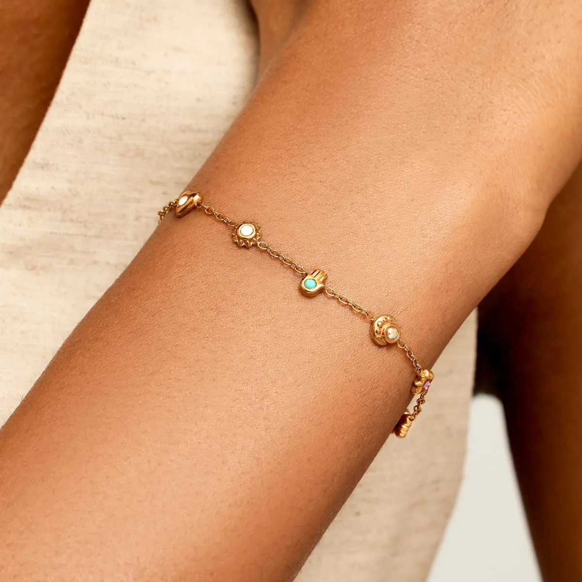 Talisman Mini Charm Bracelet (Gold) sold by Abbott Lyon product image thumbnail 3