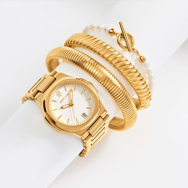 Sports Luxe Watch Wrist Stack (Gold) sold by Abbott Lyon