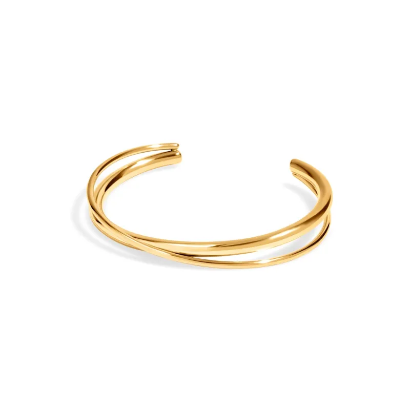 Crossover Bangle (Gold) sold by Abbott Lyon