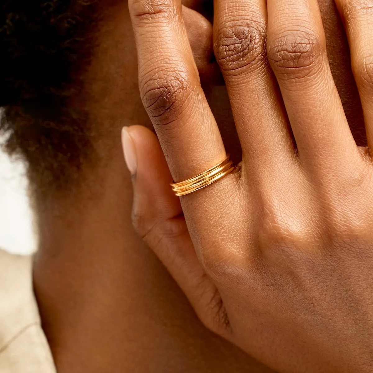 Triple Band Ring (Gold) sold by Abbott Lyon product image thumbnail 2