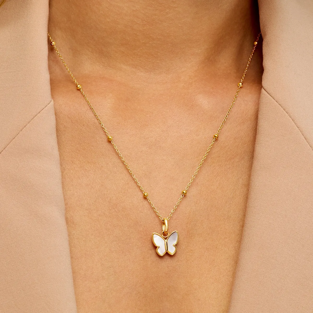 Pearl Butterfly Necklace (Gold) sold by Abbott Lyon product image thumbnail 3