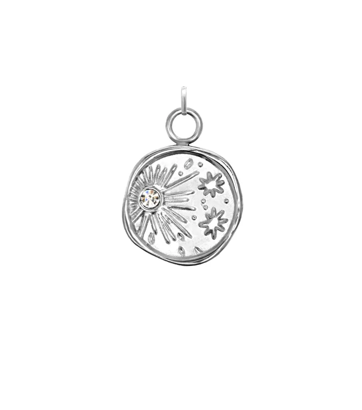 Mini Molten Coin Charm (Silver) sold by Abbott Lyon
