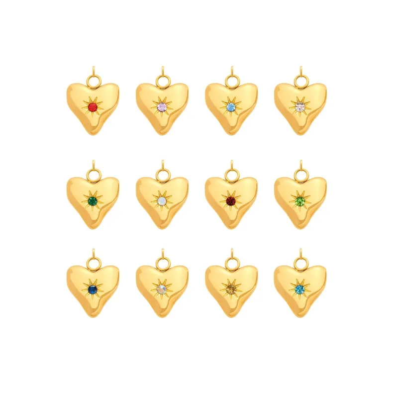 Molten Heart Birthstone Charm (Gold) sold by Abbott Lyon