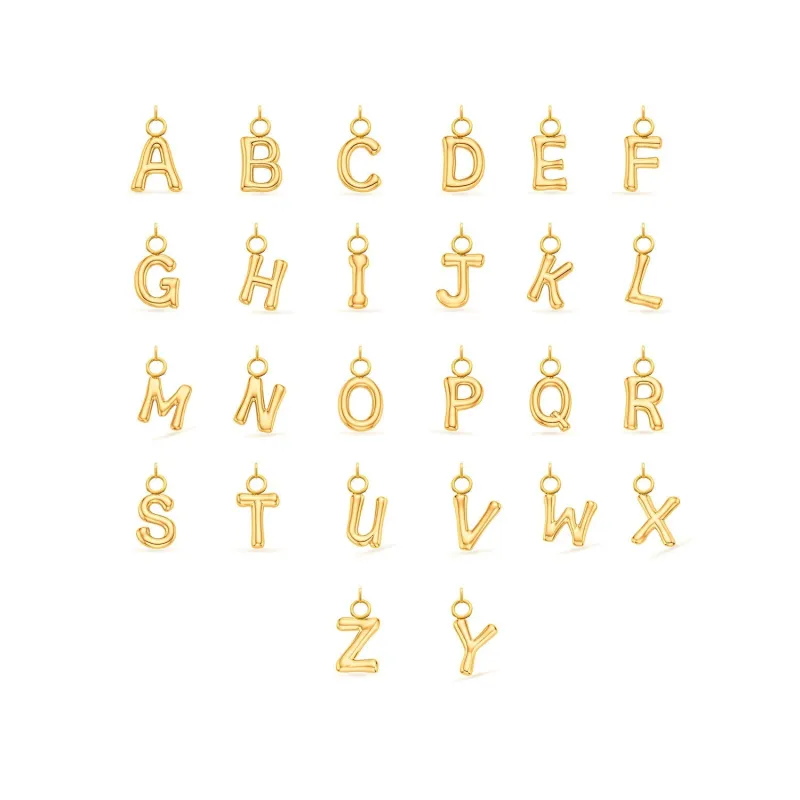 Mini Molten Initial Charm (Gold) sold by Abbott Lyon