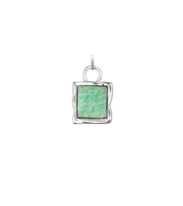 Molten Amazonite Charm (Silver) sold by Abbott Lyon