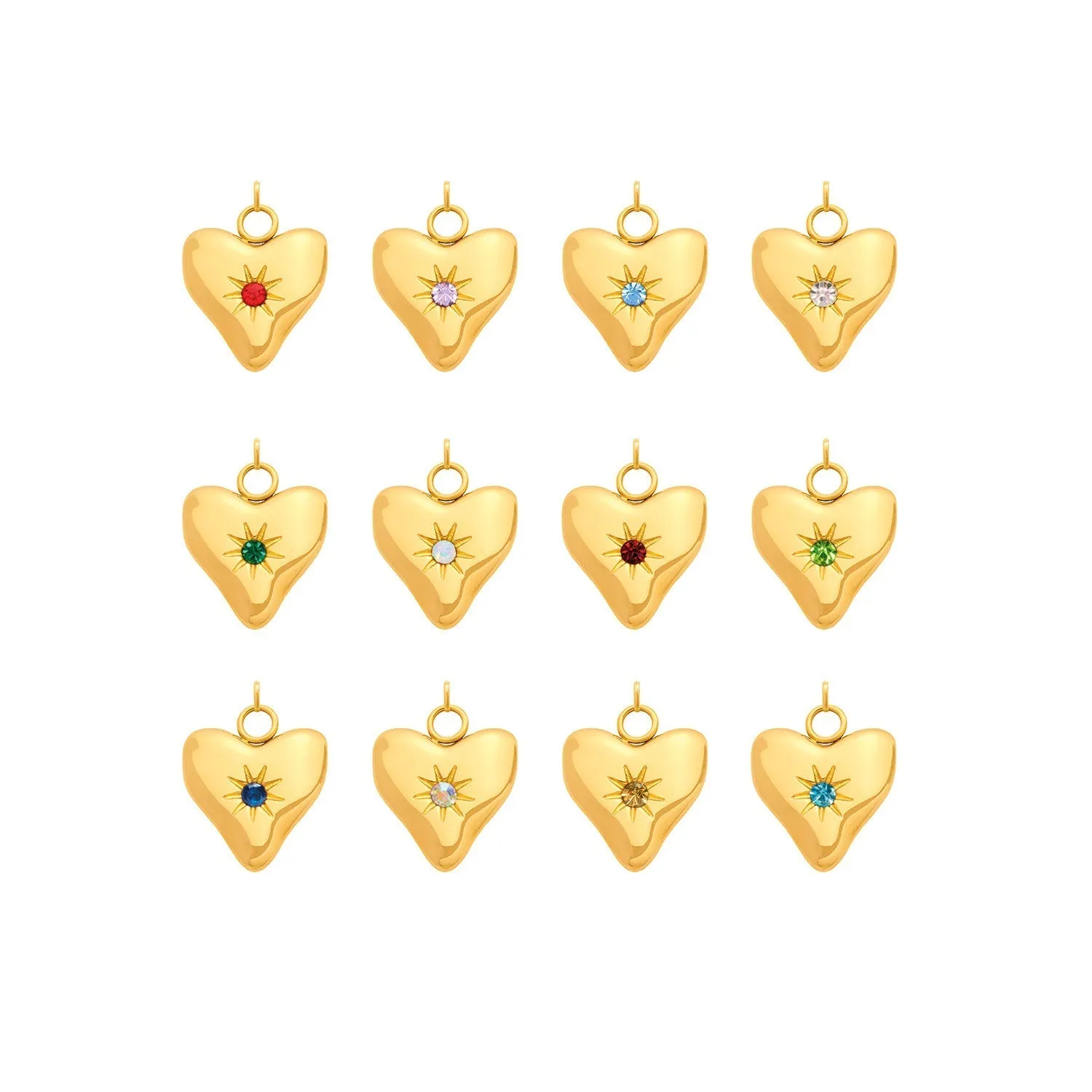 Molten Heart Birthstone Charm (Gold) sold by Abbott Lyon