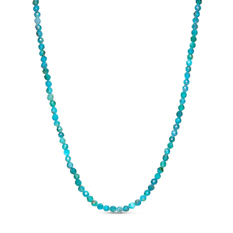 Layering Blue Apatite Beaded Necklace (Gold) sold by Abbott Lyon