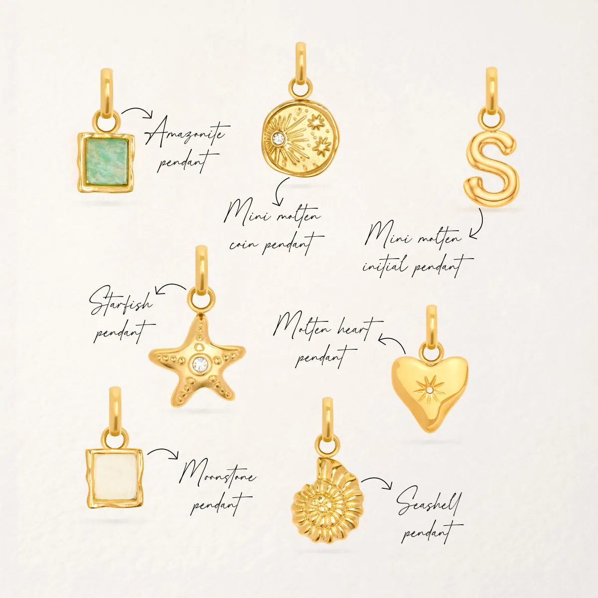Mini Molten Coin Pendant (Gold) sold by Abbott Lyon product image thumbnail 4