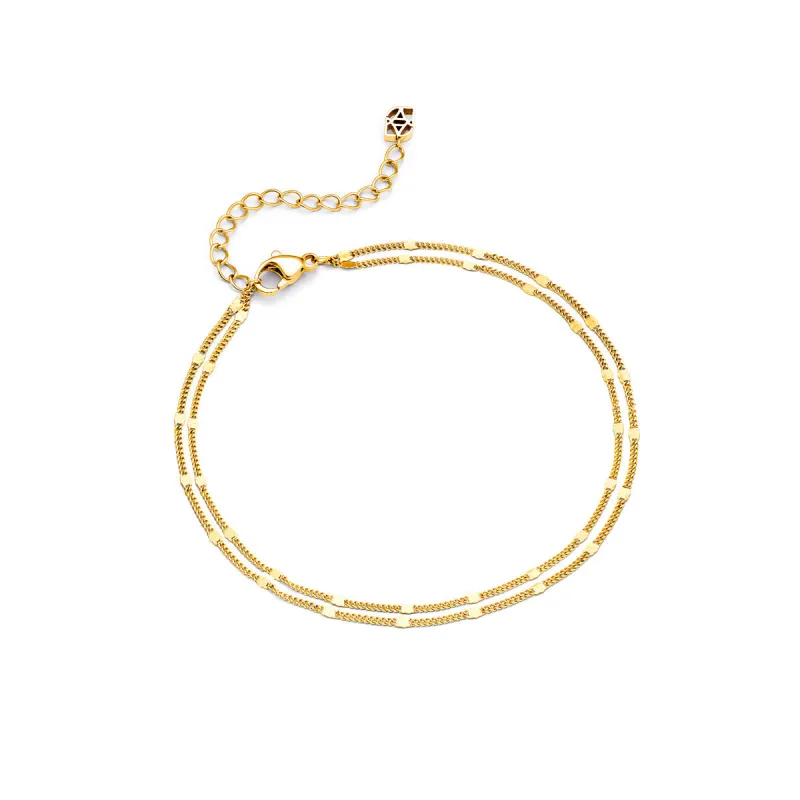 Double Chain Anklet (Gold) sold by Abbott Lyon