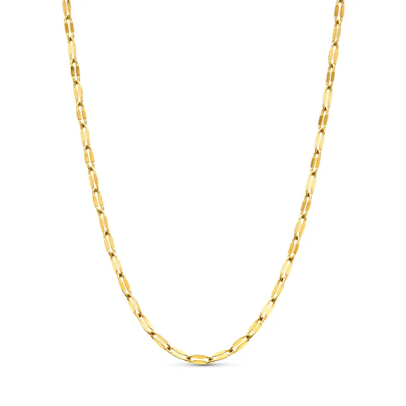 Paperclip Diamond Cut Chain Necklace (Gold) sold by Abbott Lyon