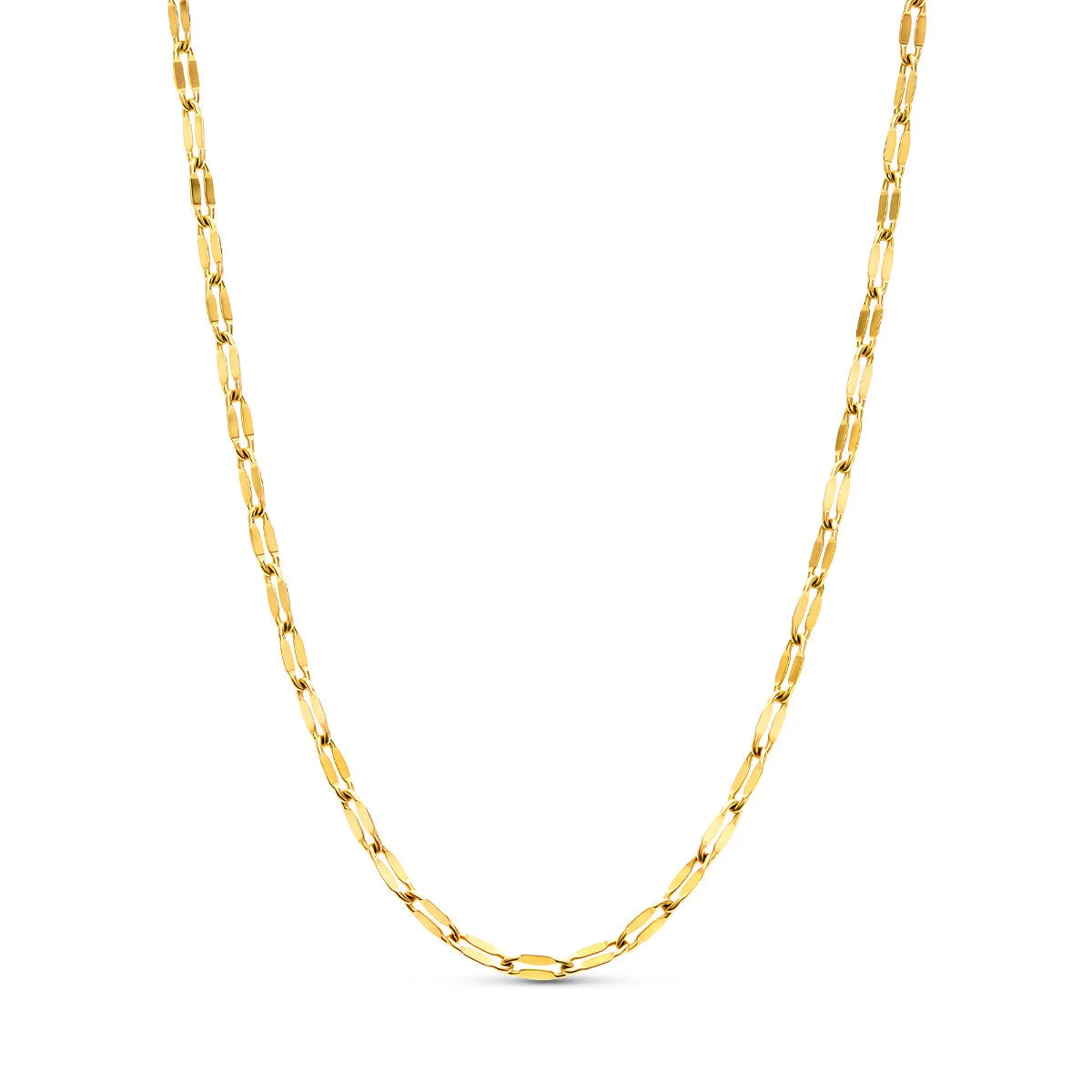 Paperclip Diamond Cut Chain Necklace (Gold) sold by Abbott Lyon