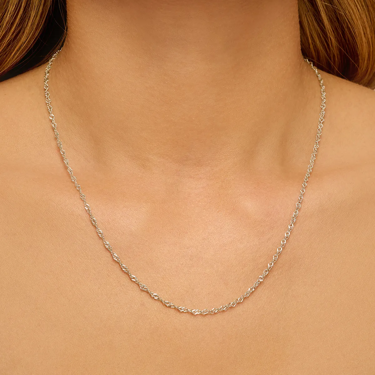 Twisted Chain Necklace (Silver) sold by Abbott Lyon product image thumbnail 3