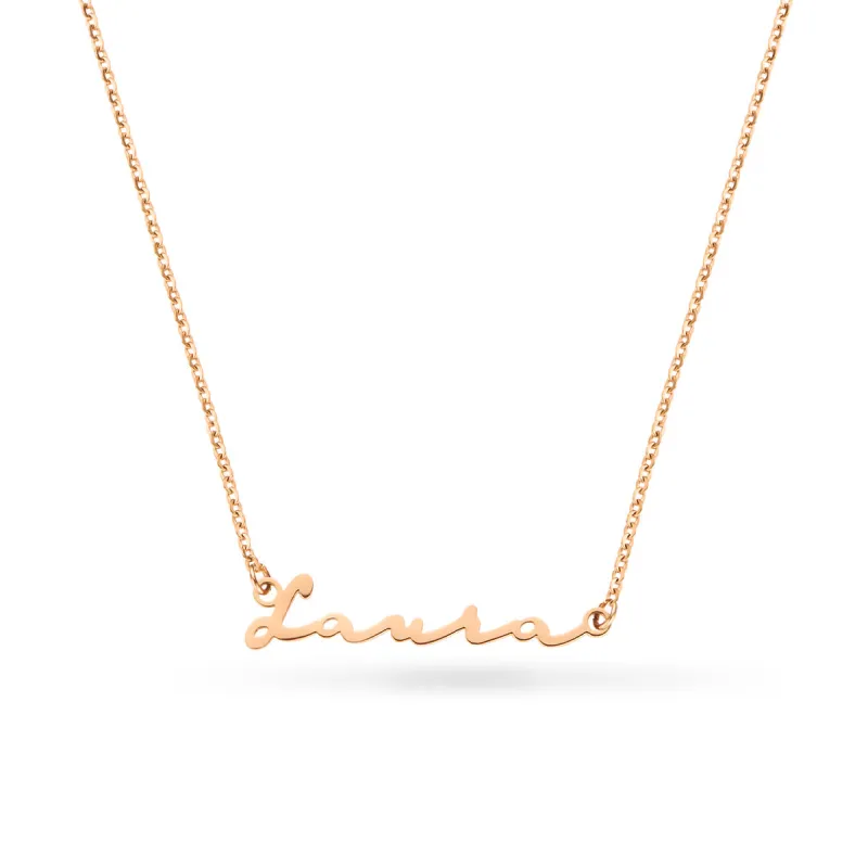 Fine Signature Name Necklace (Rose Gold) sold by Abbott Lyon