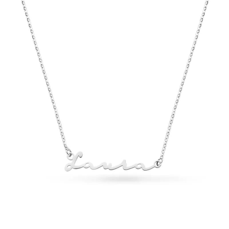 Fine Signature Name Necklace (Silver) sold by Abbott Lyon
