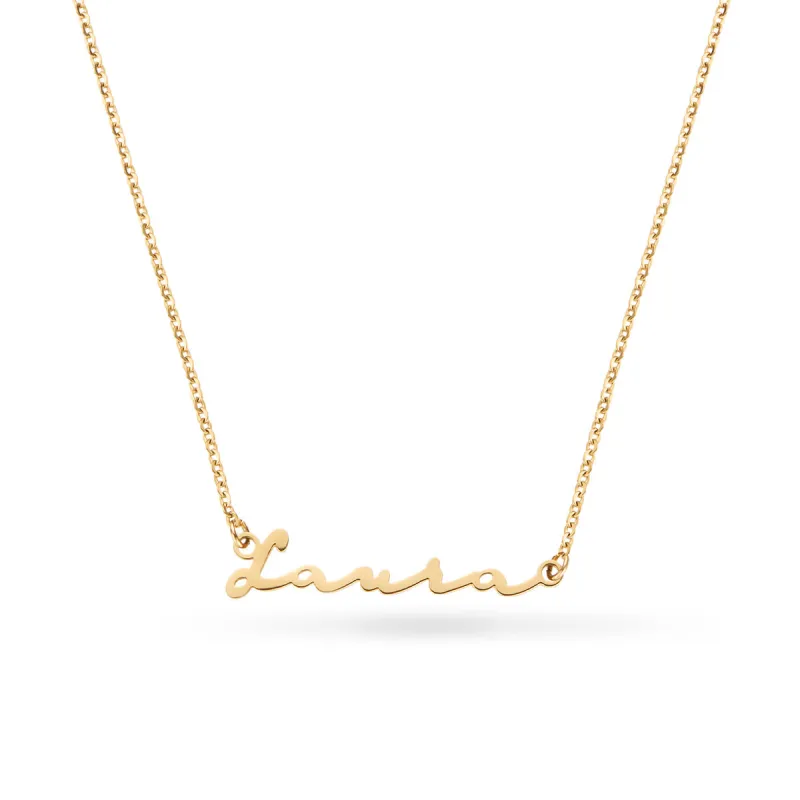 Fine Signature Name Necklace (Gold) sold by Abbott Lyon