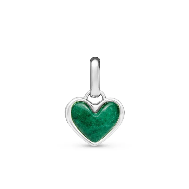 Green Quartz Heart Pendant (Silver) sold by Abbott Lyon