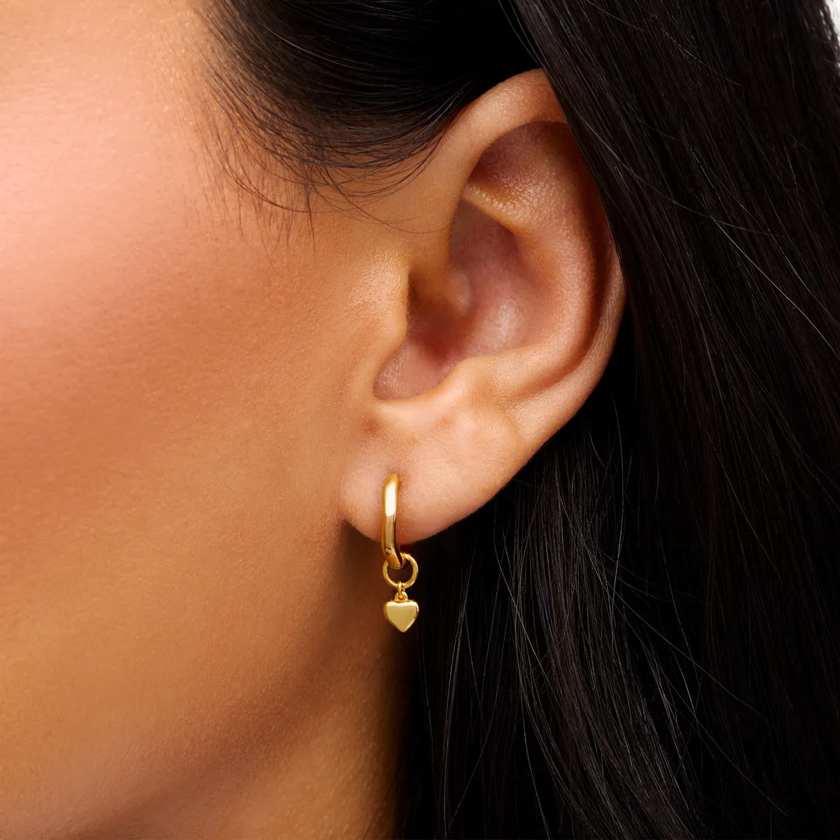 Fine Molten Heart Huggie Earrings (Gold) sold by Abbott Lyon product image thumbnail 2