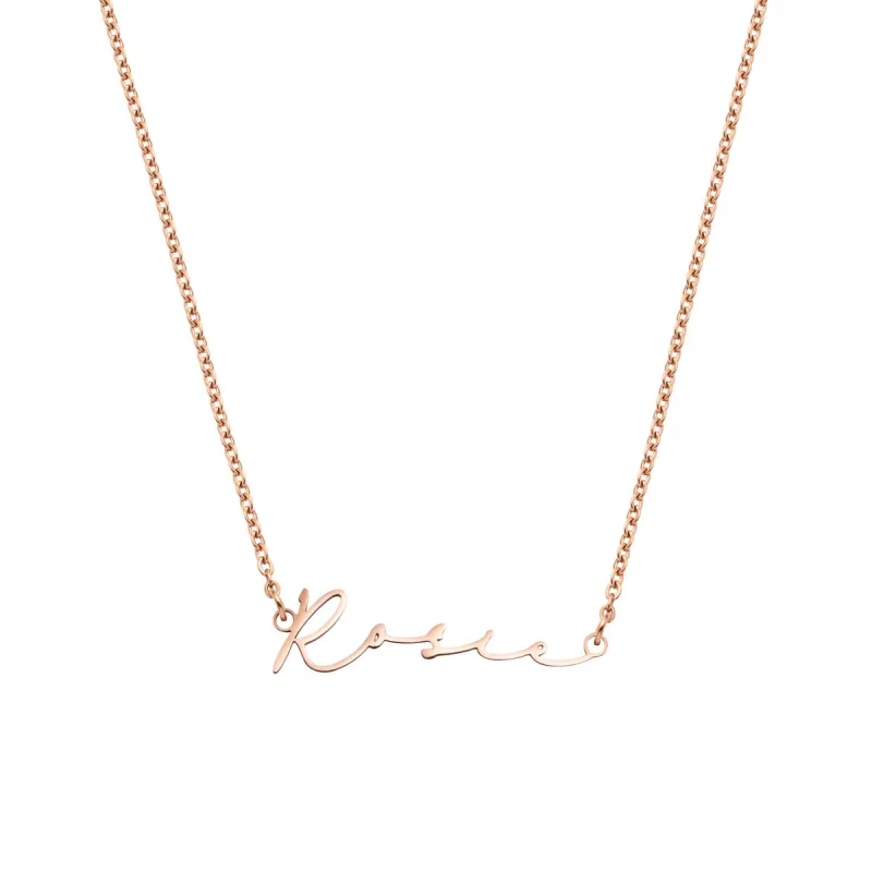 Signature Name Necklace - Rose Gold sold by Abbott Lyon
