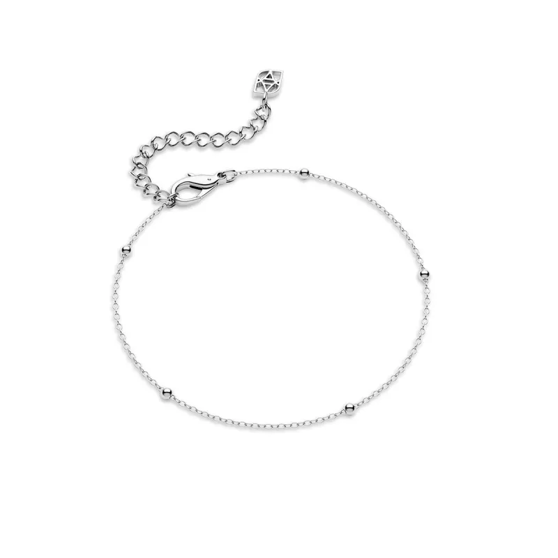 Layering Sterling Silver Fine Sphere Chain Bracelet (Silver) sold by Abbott Lyon