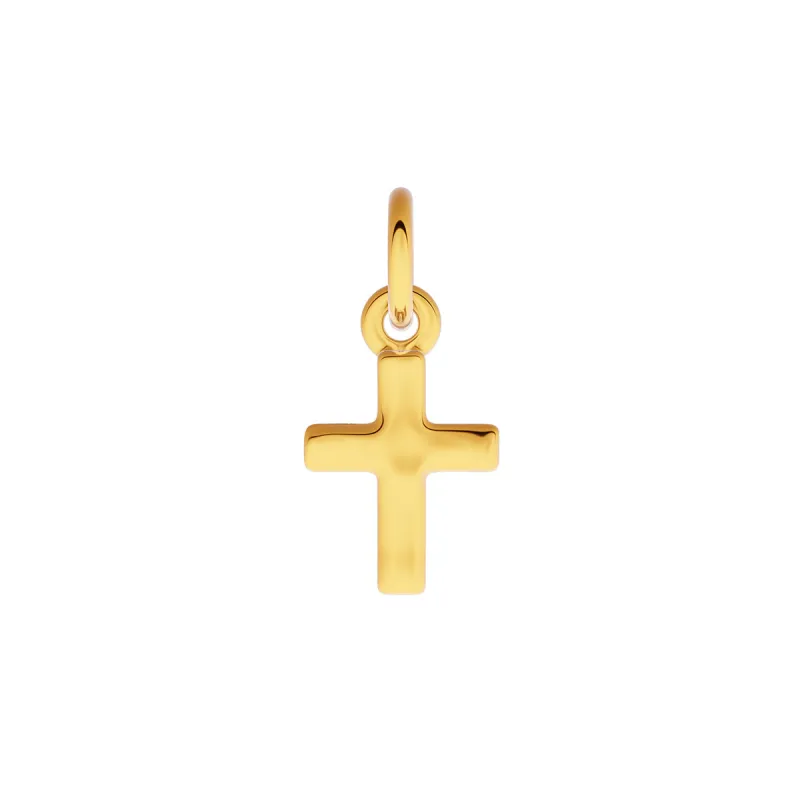 Made Mine Fine Charm - Molten Cross (Gold) made by Abbott Lyon