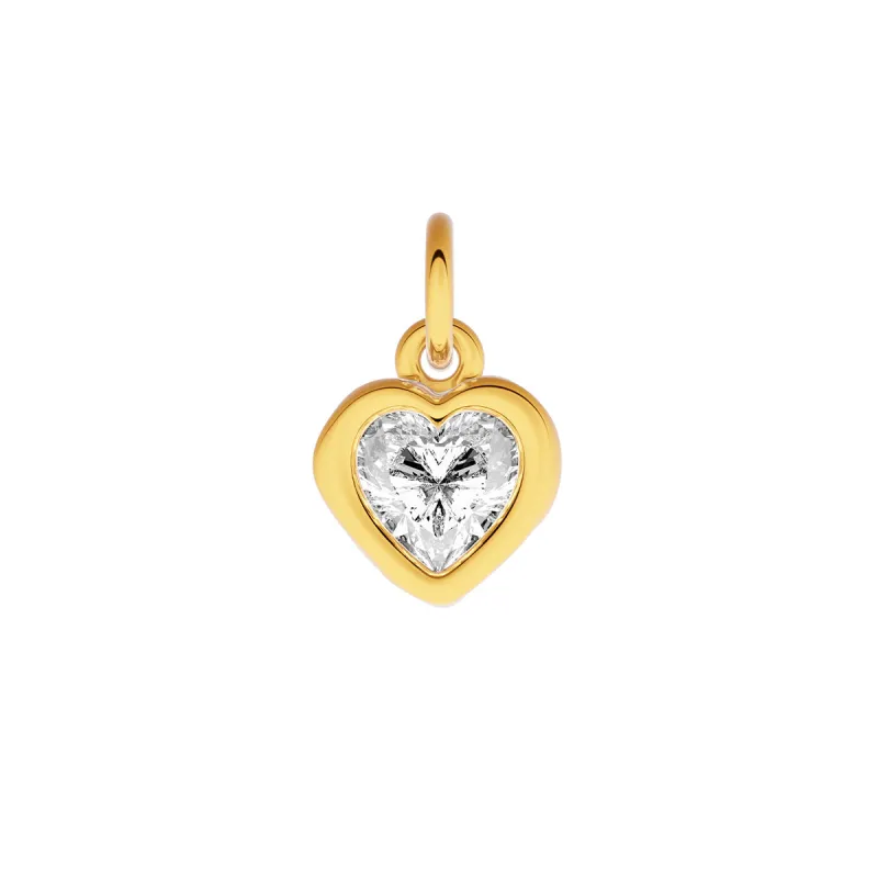 Made Mine Fine Charm - Crystal Heart (Gold) sold by Abbott Lyon