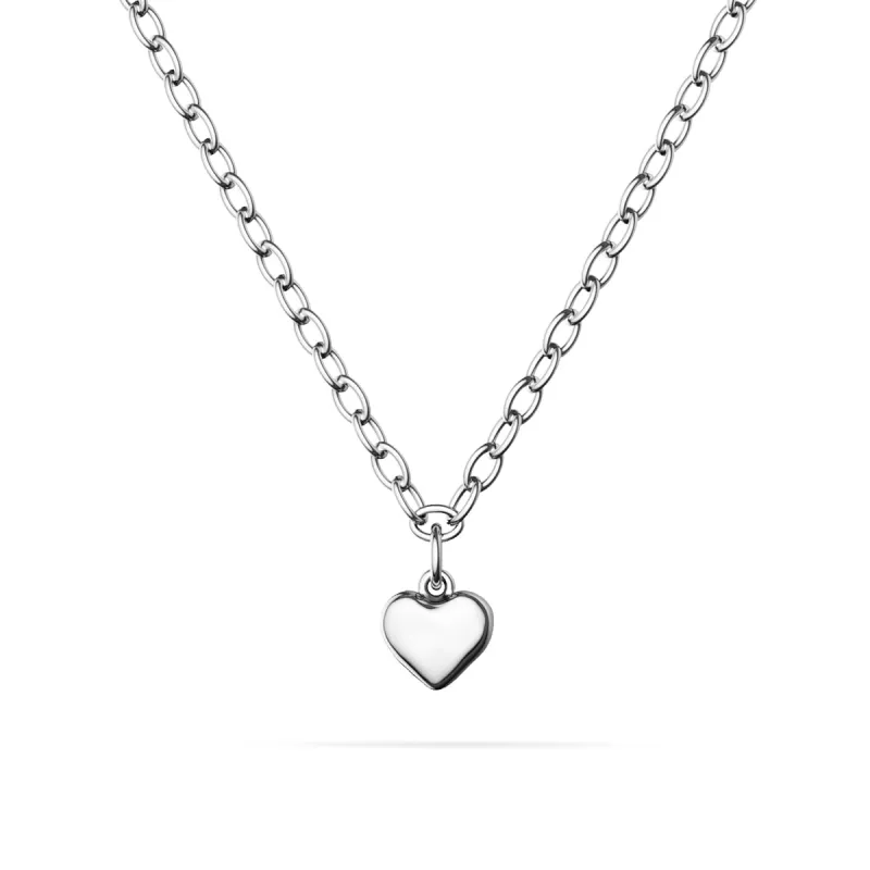 Fine Molten Heart Necklace (Silver) made by Abbott Lyon