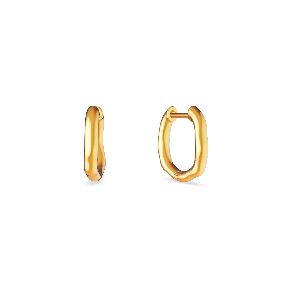 Fine Molten Huggie Earrings (Gold) sold by Abbott Lyon