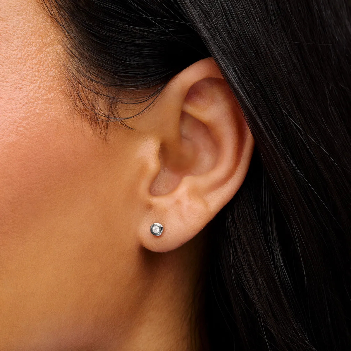 Fine White Topaz Stud Earrings (Silver) sold by Abbott Lyon product image thumbnail 2