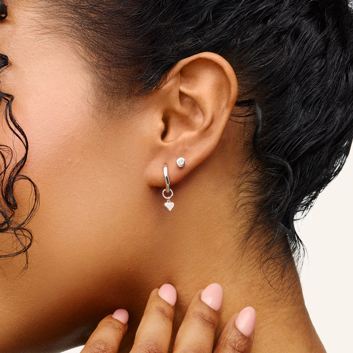 Fine White Topaz Stud Earrings (Silver) sold by Abbott Lyon product image thumbnail 3