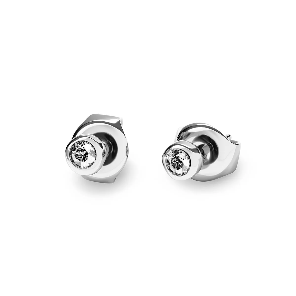 Fine White Topaz Stud Earrings (Silver) sold by Abbott Lyon product image thumbnail 4