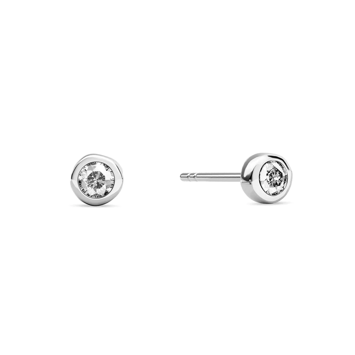Fine White Topaz Stud Earrings (Silver) sold by Abbott Lyon