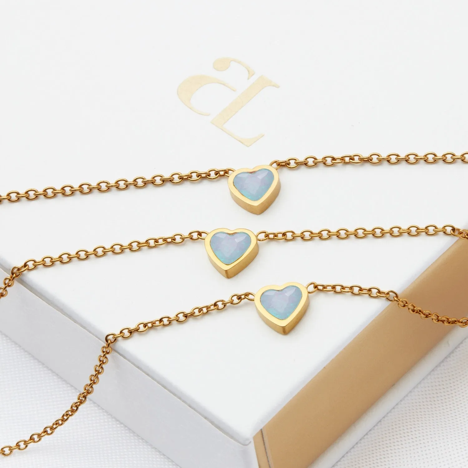 Blue Heart Bracelet (Gold) sold by Abbott Lyon product image thumbnail 4