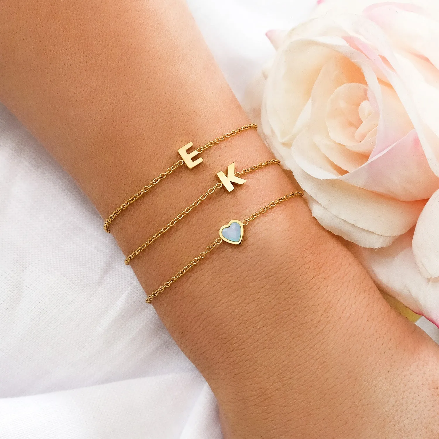 Blue Heart Bracelet (Gold) sold by Abbott Lyon product image thumbnail 2