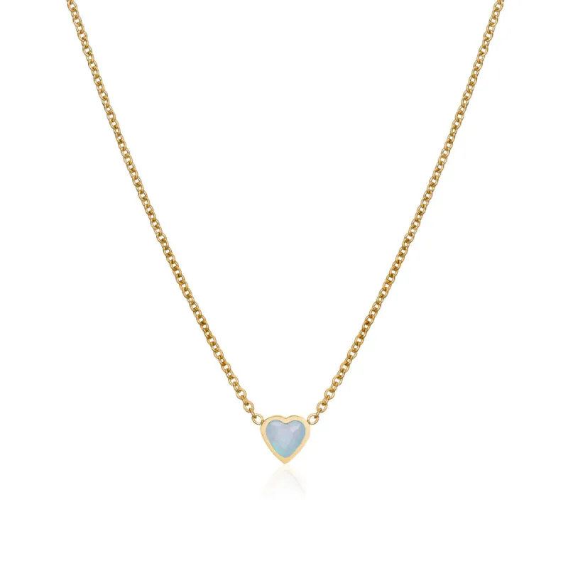 Blue Heart Necklace (Gold) sold by Abbott Lyon