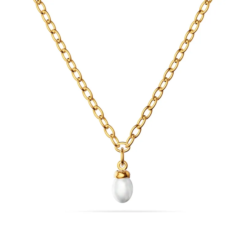 Fine Organic Pearl Necklace (Gold) sold by Abbott Lyon