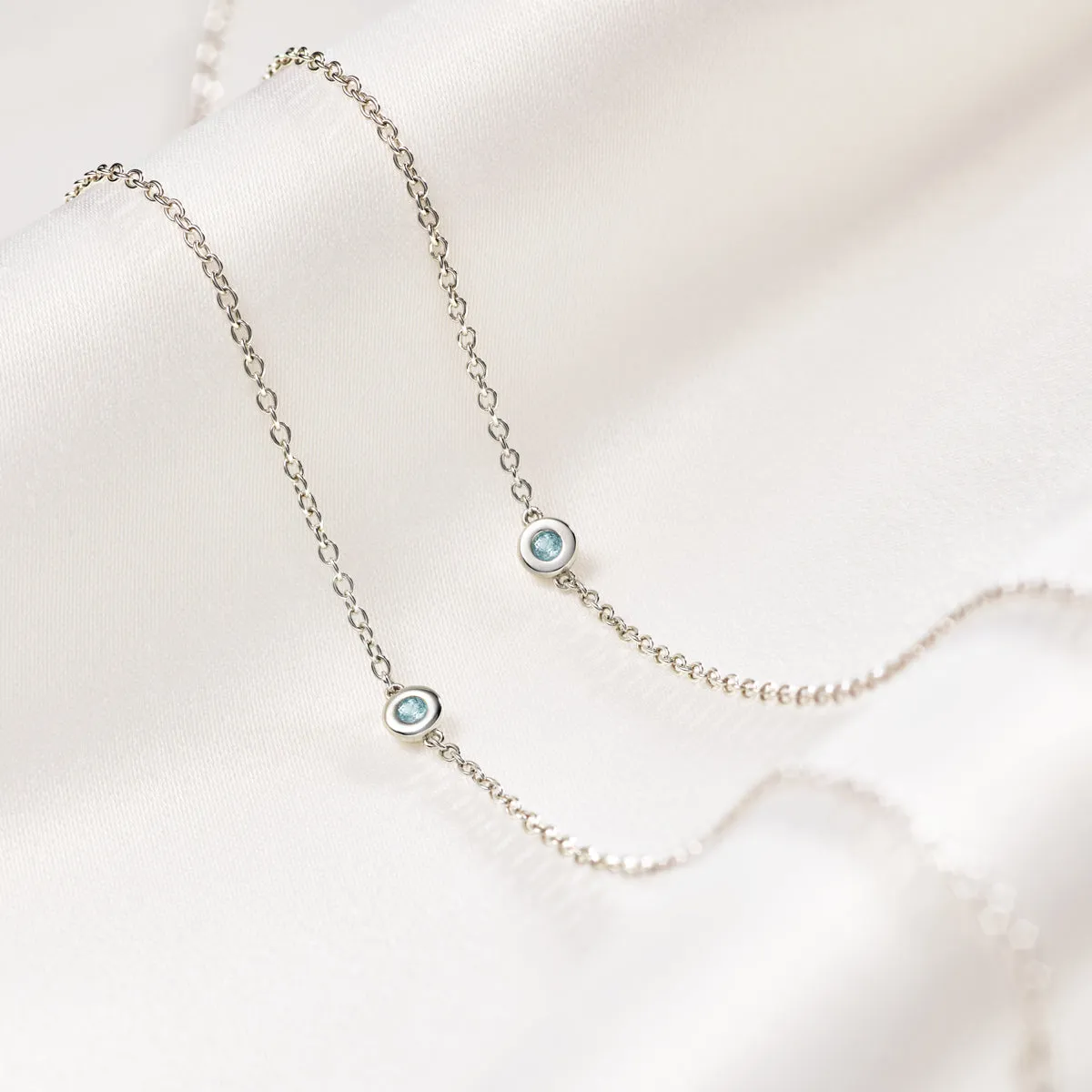 Fine Aquamarine Bracelet (Silver) sold by Abbott Lyon product image thumbnail 4