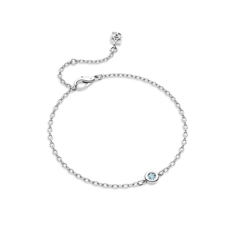 Fine Aquamarine Bracelet (Silver) sold by Abbott Lyon